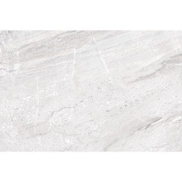 Faianta baie rectificata glazurata 115 LT, alb-gri, lucios, aspect de marmura, 45 x 30 cm