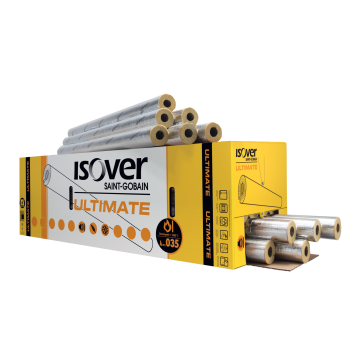Cochilii din vata minerala caserata U Protect Alu2, Isover, 48 x 30 x 1200 mm