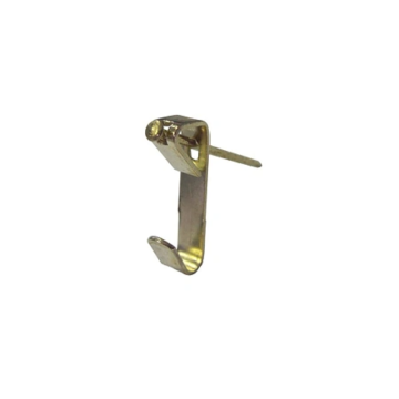 Agatator pentru tablou, cu dinti, prindere cu cui, otel zincat, alama, 25 x 6 mm