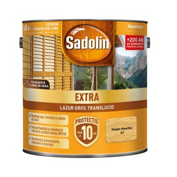 Lazura pentru lemn, Sadolin Extra, stejar deschis, exterior, 2.5 l