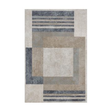 Covor modern Tarkett Boho, polipropilena, model geometric bej/gri, 160 x 230 cm