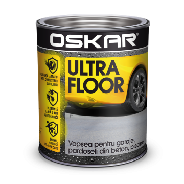 Vopsea beton / piscina Oskar Ultra Floor, polar white, interior/exterior, 0.75 l