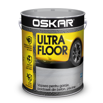 Vopsea beton / piscina Oskar Ultra Floor, carbon grey, interior/exterior, 5 l