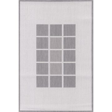 Covor modern Tarkett Adria 09GSG, polipropilena, model geometric gri, 160 x 230 cm