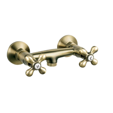 Baterie dus Ferro Antica BAI7BR, dubla comanda, finisaj bronz antichizat