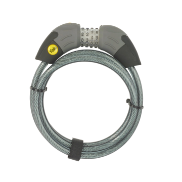 Cablu antifurt pentru bicicleta Yale cu veriga protejata + cifru, 180 mm, ST