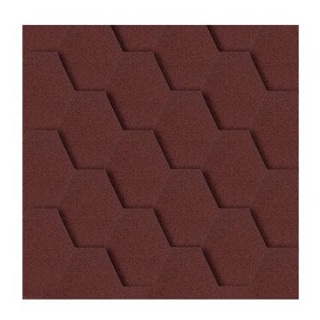Sindrila bituminoasa forma hexagonala, rosu, 2.61 mp