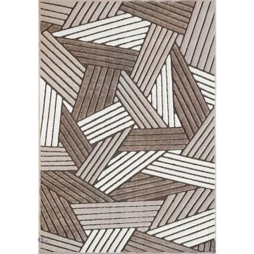 Covor modern Fashion 32001, polipropilena, maro, 80 x 150 cm