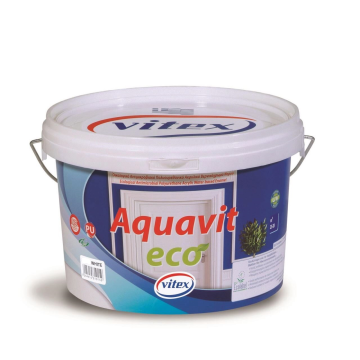 Email pentru lemn Vitex AQUAVIT ECO, interior/exterior, alb lucios, 2.5 l