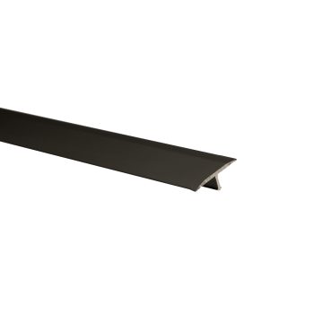 Profil de trecere fara diferenta de nivel SET S56 BLK, aluminiu, tip T, negru, 2.5 m
