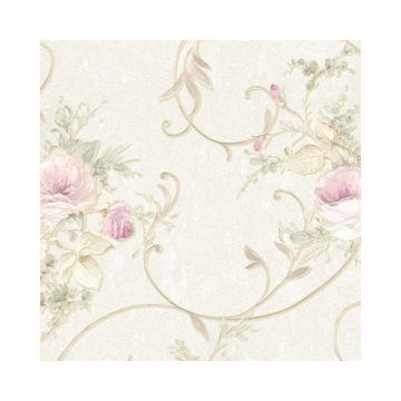 Tapet Romantica 3, crem, model floral, 0.53 x 10 m