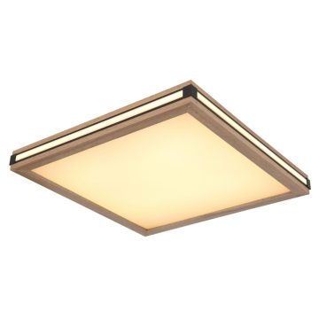 Plafoniera Globo Carla, metal/mdf, LED 24 W, alb/negru, 450 x 450 x 75 mm