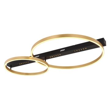 Plafoniera Globo Luffy, metal/plastic, LED 54 W, negru/auriu, 930 x 585 x 102 mm
