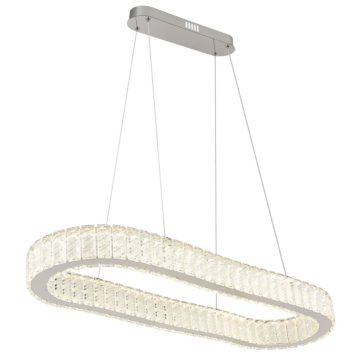 Lustra Globo Mucky, cristale, LED 58 W, telecomanda, 89 x 31 x 120 cm