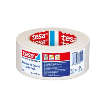 Banda adeziva reparatii Tesa Duct Tape, alb, 5 cm x 25 m