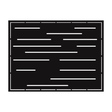 Panou metalic gard Nova, tabla debitata plasma, negru, 2000 x 1500 mm