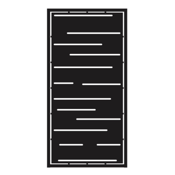 Poarta pietonala reversibila Nova, tabla debitata plasma, negru, 2000 x 1000 mm