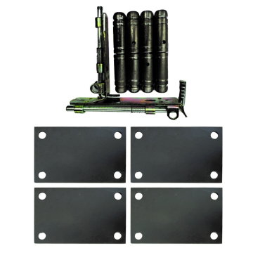 Set montaj poarta auto Ferrobrand, otel, negru