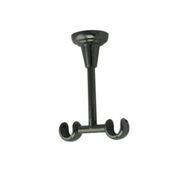 Consola galerie Sndeco, fier forjat, negru auriu, 19 mm, set 2 buc