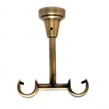 Consola galerie Sndeco, fier forjat, bronz antic, 19 mm, set 2 buc