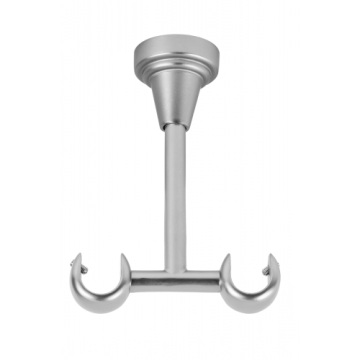 Consola galerie Sndeco, fier forjat, nichel satinat, 19 mm, set 2 buc