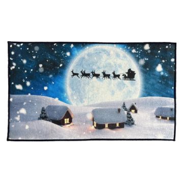 Covor Craciun 011, luna/sanie, poliester, multicolor, 60 x 90 cm