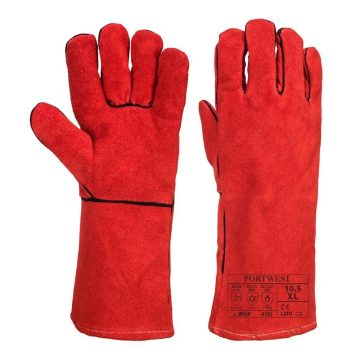 Manusi protectie ignifugate Marta, piele spalt si kevlar, rosu, marimea 10