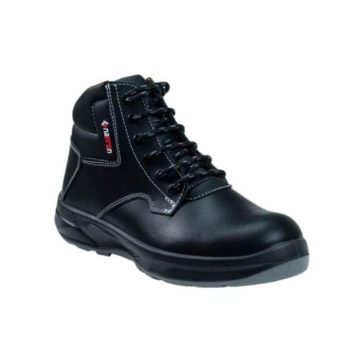 Bocanci de protectie unisex Napron S2 2002, bombeu metalic, protectie antistatica, piele naturala, negru lucios, marimea 44