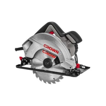 Fierastrau circular de mana Crown CT15187-165 profesional, 5500 rpm, putere 1200W, diametru disc 165mm,