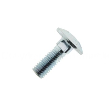 Surub cap bombat torbant, otel zincat alb, DIN 603 ZA, M10 x 70 mm