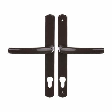 Maner usa interior Ecot Filiz, cu sild pentru cilindru, aluminiu, maro, 92 mm