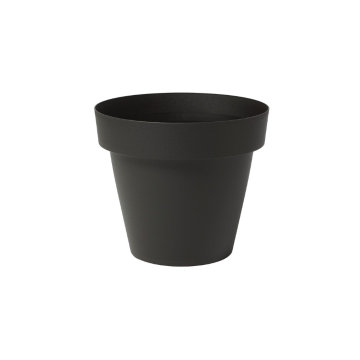 Ghiveci flori My Mood, plastic, gri antracit, interior/exterior, 25 cm