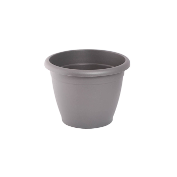 Ghiveci flori Naxos, plastic, antracit, interior/exterior, 25 cm