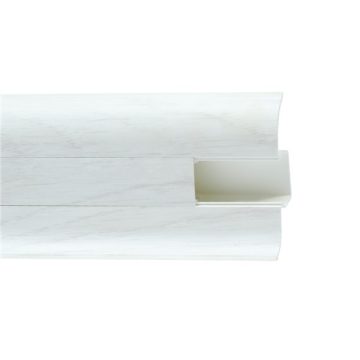 Plinta parchet PVC, stejar Everest, canal cablu, 2500 x 22 x 55 mm