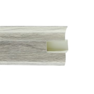 Plinta parchet PVC, stejar Alba, canal cablu, 2500 x 22 x 55 mm