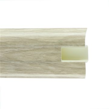 Plinta parchet PVC PP55M-0-801, stejar Rene, cu canal cablu, 2500 x 22 x 55 mm