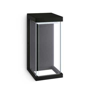 Aplica exterior Philips Kyrie, 12 W, aluminiu, negru, IP44