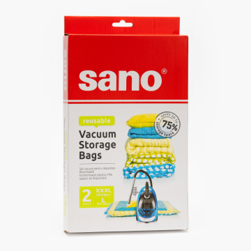 Saci depozitare vacuum Sano, transparent, XXXL 100 x 70 cm, L 70 x 50 cm, 2 bucati