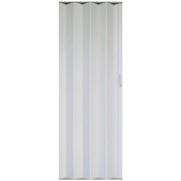 Usa plianta din PVC Accordion, decor stejar alb, gri, 203 x 82 cm