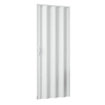Usa plianta din PVC Accordion, alb, 203 x 82 cm