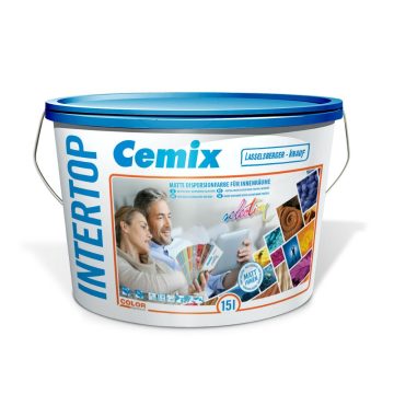 Vopsea lavabila interior Cemix InterTOP, baza 5, mat, 15 l