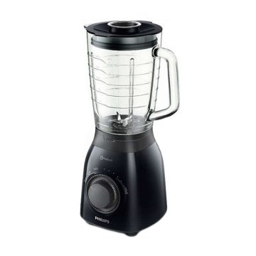 Blender Philips Viva Collection HR2173/90, 600 W, 1.5 l, 2 viteze, Negru
