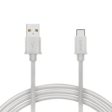 Cablu de date Devia USB - USB Type C, 1m, Alb