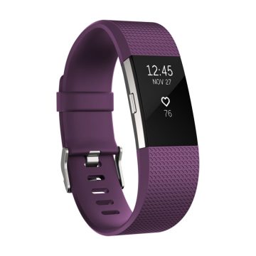 Smartband Fitness Fitbit Charge 2, Small, Mov/Argintiu