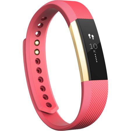 Smartband fitness Fitbit Alta, Marimea L, Roz Auriu