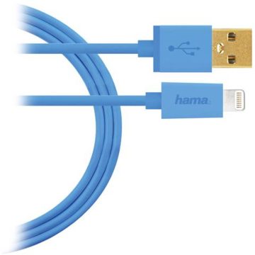 Cablu de date Hama U6108964 USB, Lightning pentru Apple iPhone, Albastru