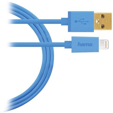 Cablu de date Hama U6108964 USB, Lightning pentru Apple iPhone, Albastru