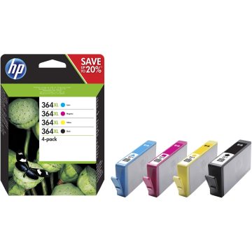 Pachet 4 Cartuse HP 364XL N9J74AE Negru/Tricolor