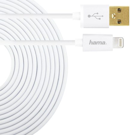 Cablu de date Hama U6108963 USB, Lightning pentru Apple iPhone, Alb