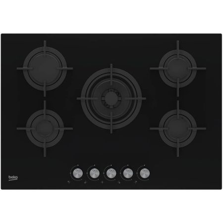 Plita incorporabila Beko HILW75222S, 5 arzatoare gaz, WoK